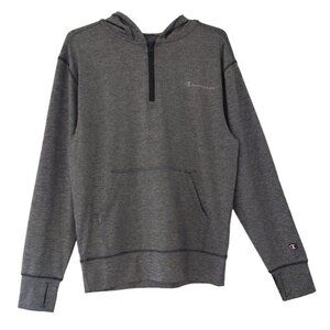 Champion Men's Moisture-Wicking Hoodie Half-Zip Gray Size M, NWT